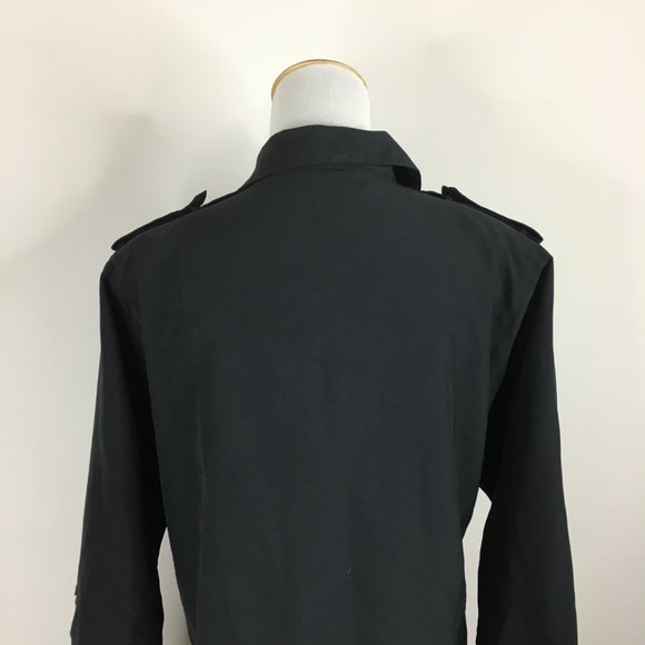 Vintage DVF DIANE VON FURSTENBERG Black Relaxed Fit Hidden Button Shirt - Picture 11 of 11